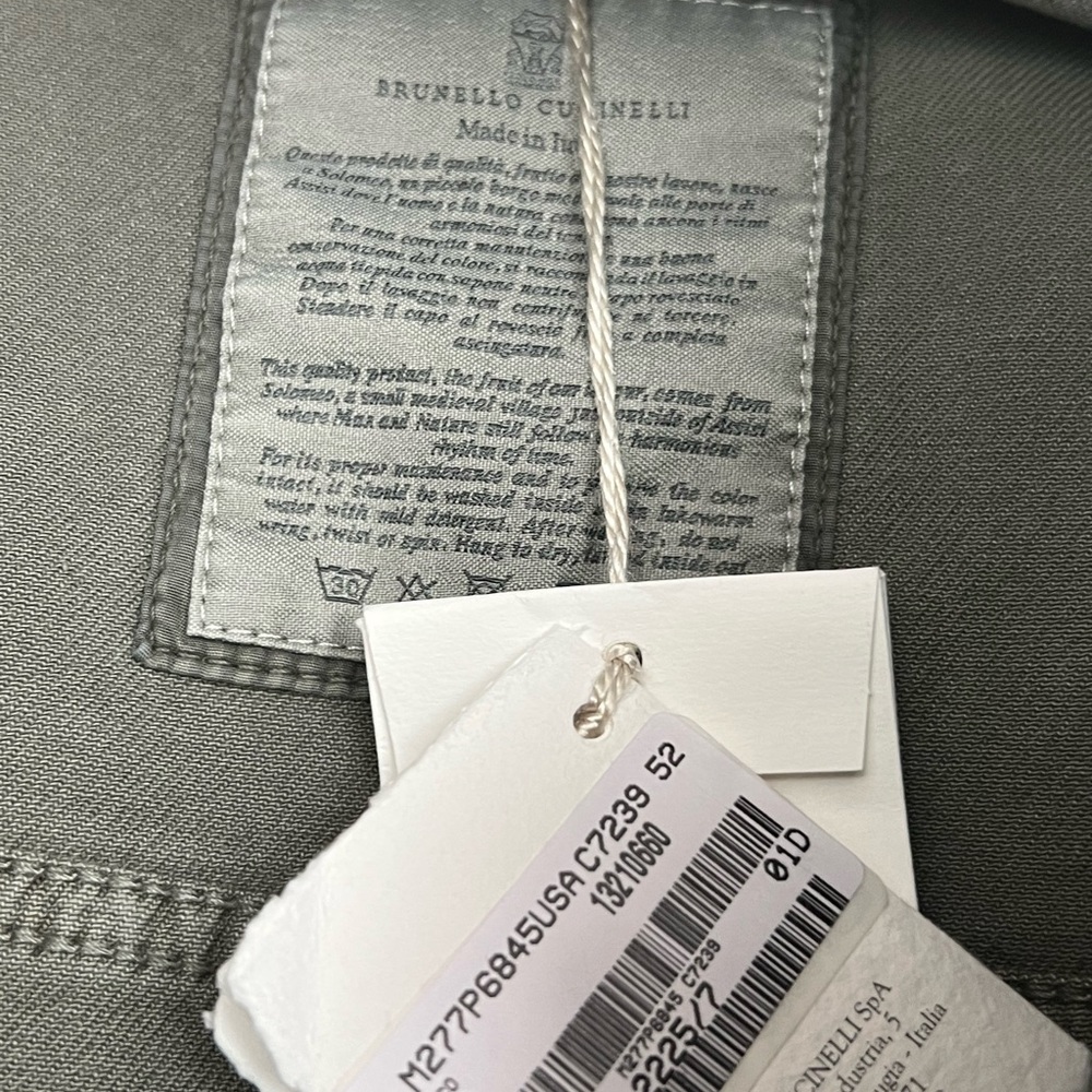 Mens Brunello Cucinelli Green Jacket